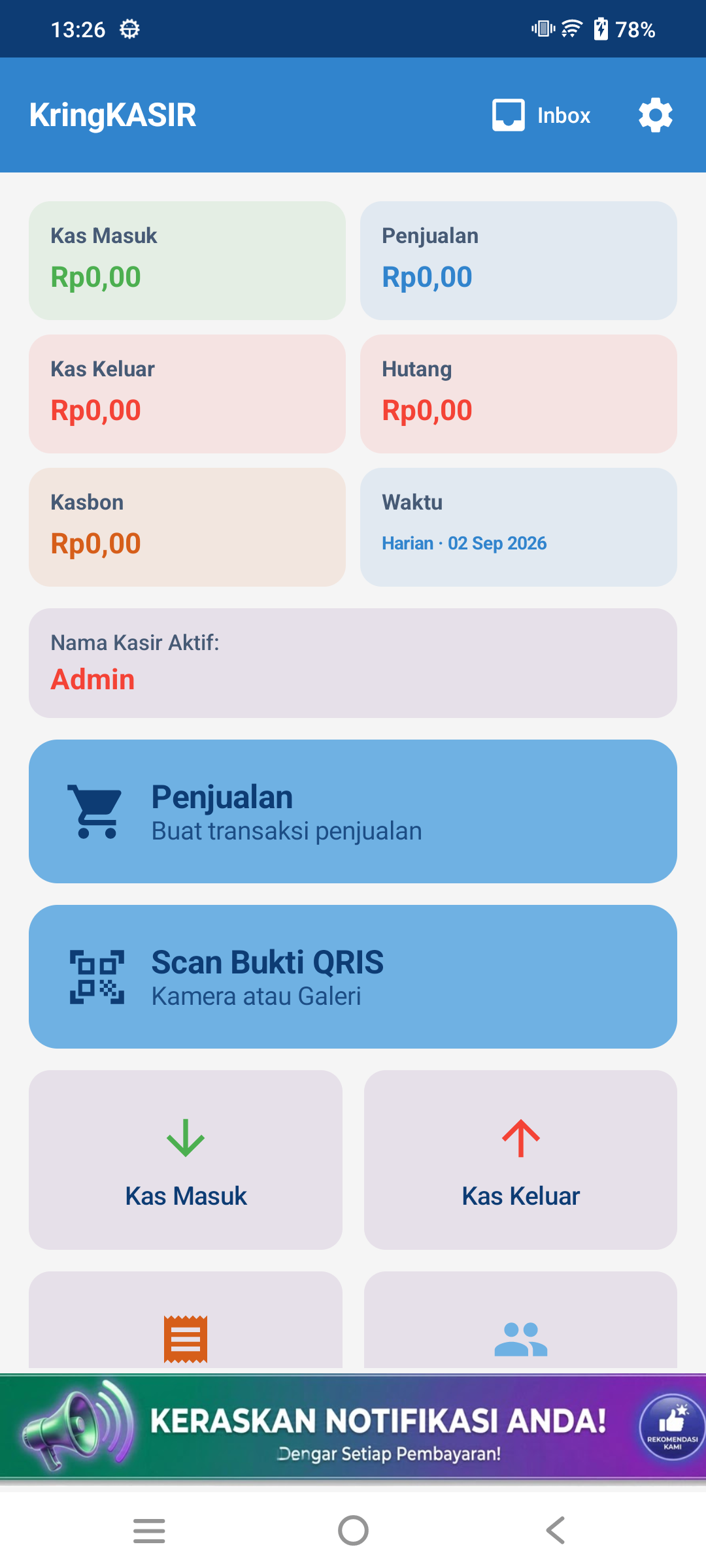 Preview nota KringKASIR